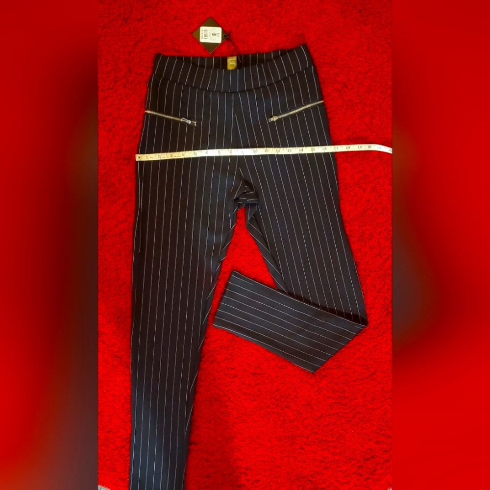 Striped Print Skinny Pants Workwear